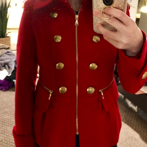 Red Express Military inspired peaccoat - Picture 2 of 4